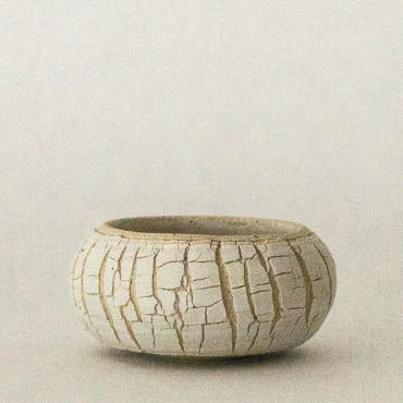 STNWRE Bowl - Crackled White