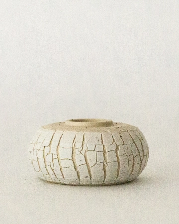 STNWRE Bowl - Crackled White - Image 2